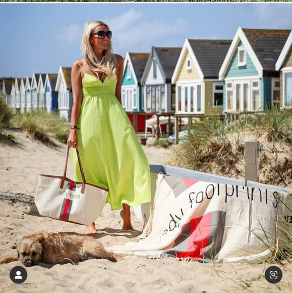 Zara Poplin Dress with Pockets Midi Maxi Lime - Picture 6 of 12